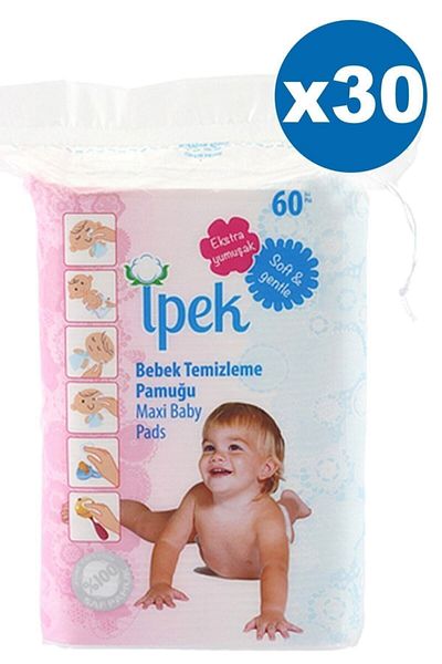 İpek Pamuk Silk Baby Cleaning Cotton 60 Pieces x 30 Pack 1800 PiecesTett.08.2023