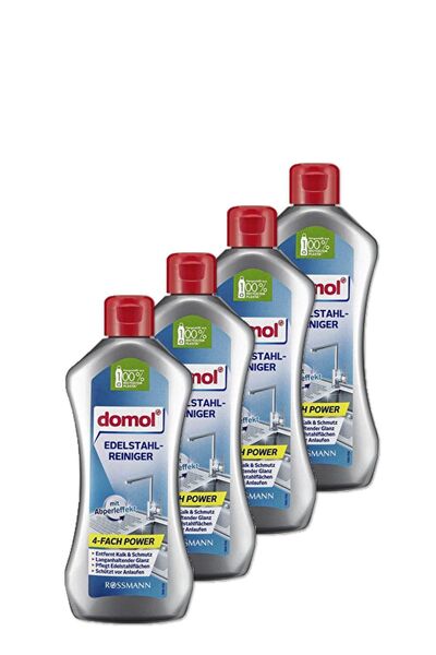 DOMOL Çelik ve Krom Evye Temizleyicisi 250 ml (4 Adet)