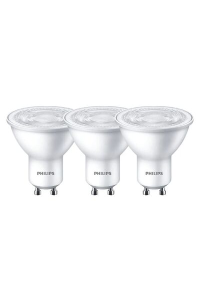 Philips LED SPOT 50W GU10 Sarı Işık  3000K 3'lü Paket