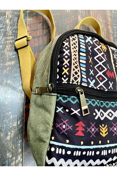 Street Bag Geantă Salina - Model etnic autentic, rucsac mic, impermeabil, geantă de călătorie pentru utilizare zilnică