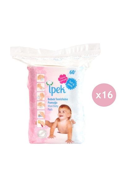 İpek Maxi Baby Cleaning Cotton 60 x 16 Pack