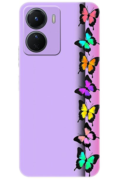 vivo Y16 (V2204) Uyumlu Kılıf Desen Baskılı Silikon Kelebek STK:671 CP-PKoPvw2