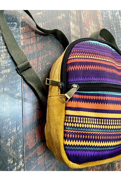 Street Bag Τσάντα Salina - Ethnic αυθεντικό σχέδιο, μικρό σακίδιο πλάτης, αδιάβροχο, τσάντα καθημερινής χρήσης ταξιδιού