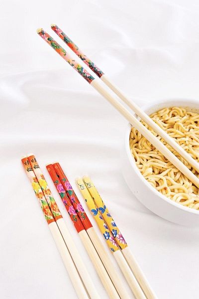 GAT Shop Bamboo Chopstick Stick Sushi Sticks Washable Reusable (3 Pairs - 6 Pieces)