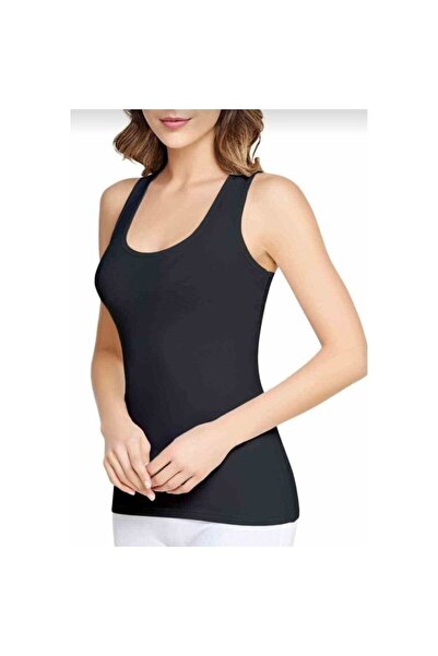 Tutku Women's Thick Strap Elastane Lycra Undershirt 3 Pieces