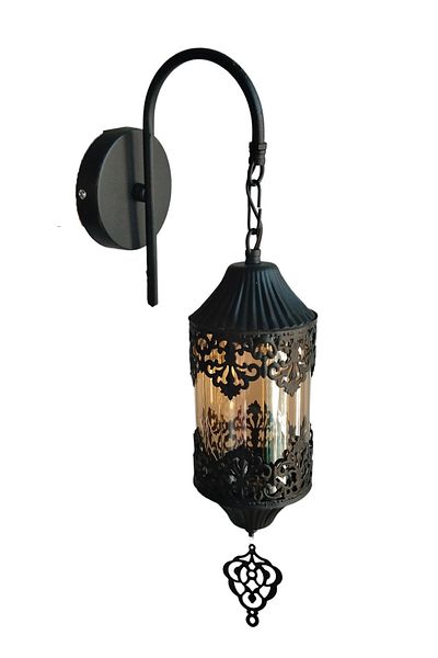 Uçar White and Black Antique - Case Honey Glass Authentic Sconce