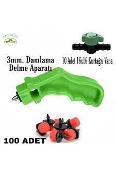 SerDrip Drip Irrigation Nozzle + 10pcs 16x16 Valve + Piercing Gift