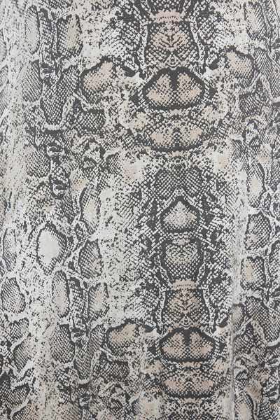 Trendyol Curve Beige A-Line Snake Print Knitted Plus Size Skirt Tbbaw25Az00007