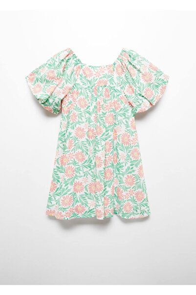 MANGO Kids Desenli Pamuklu Elbise