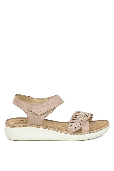 Ayakkabı Fuarı Elite Sry216918C - Women's Powder Flat Sandals