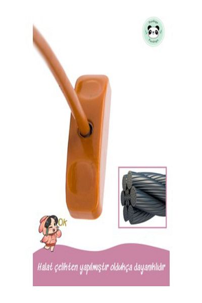 Kupatools Brown Child Lock - Steel Rope and Safety Latch