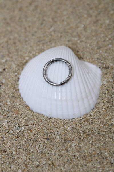 NOBLE GETTO Piercing Cerrahi Çelik Piercing Klipsli Kıkırdak Septum Tragus Conch Helix Silver Renk Klasik Halka