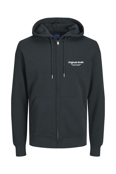 Jack & Jones Plus Kapuzenpullover mit Reißverschluss Große Größen Bedruckter Kapuzenpullover mit Reißverschluss