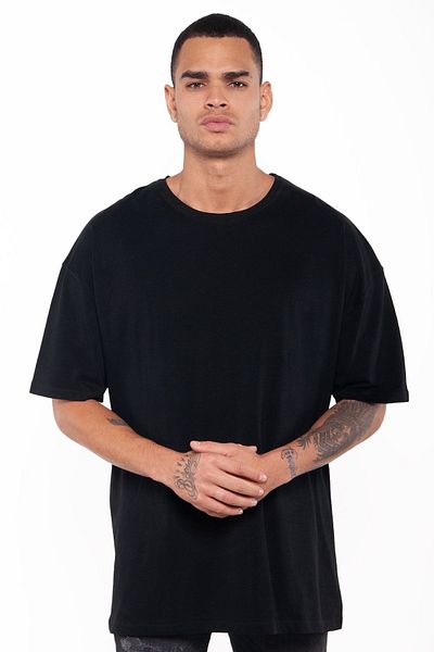 Pink Sky Ανδρικό μπλουζάκι μονόχρωμο Oversize - Loose Fit