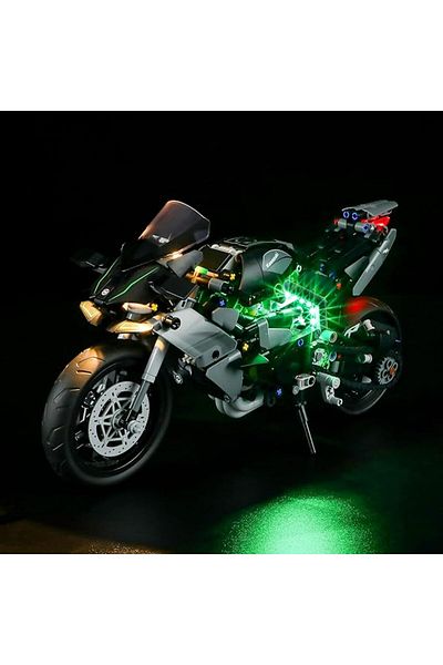 BRIKSMAX طقم إضاءة LED طقم بناء فني لدراجة نارية Kawasaki Ninja H2R 42170