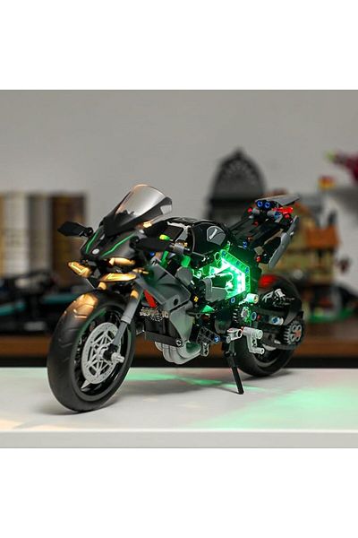 BRIKSMAX طقم إضاءة LED طقم بناء فني لدراجة نارية Kawasaki Ninja H2R 42170