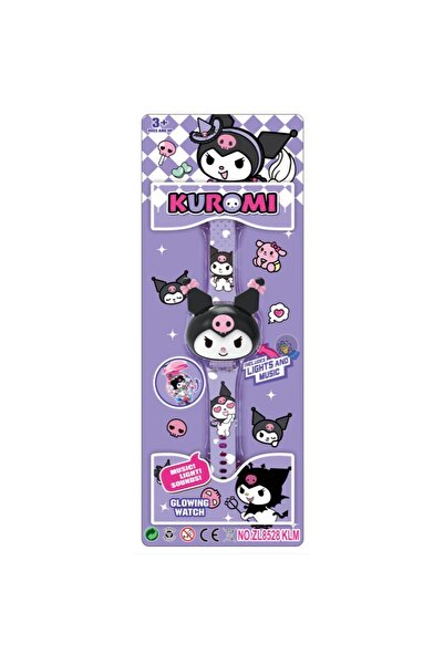 synshop Kuromi Sakura Sanrio Kawai Luminous Musical Wristwatch Girl Women Birthday Gift