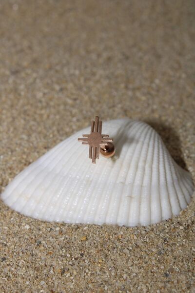 NOBLE GETTO Piercing Cerrahi Çelik Piercing Kıkırdak Tragus Conch Helix Rose Renk Kızılderili Güneşi