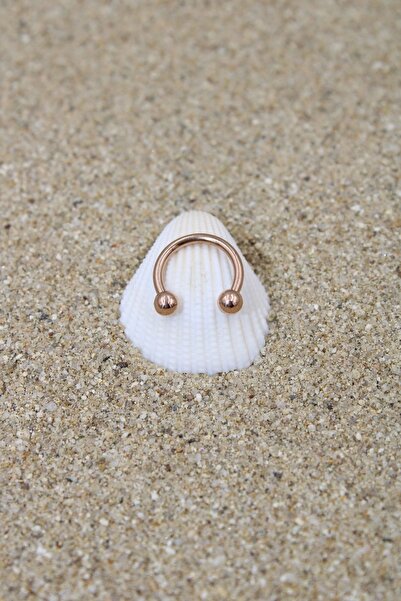 NOBLE GETTO Piercing Cerrahi Çelik Piercing Halka Kıkırdak Septum Tragus Conch Helix Rose Renk Top Çap 3 Mm