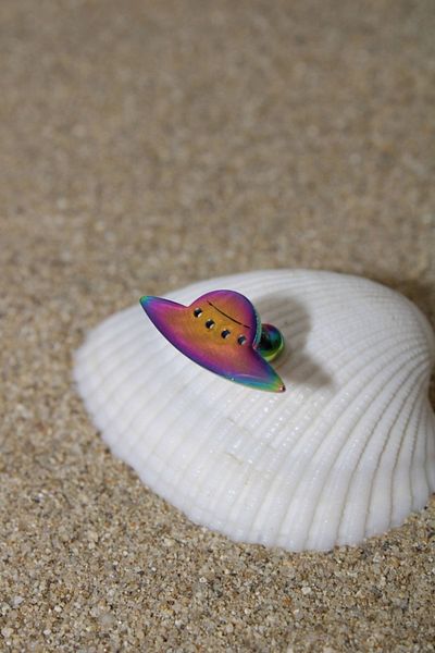 NOBLE GETTO Colorful UFO - Piercing Surgical Steel, Cartilage, Tragus, Conch Helix Rainbow