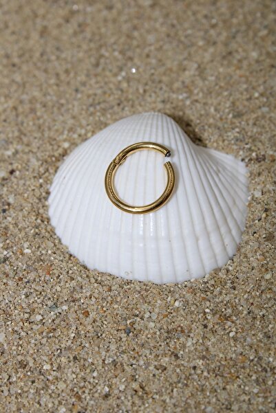 NOBLE GETTO Piercing Cerrahi Çelik Piercing Klipsli Kıkırdak Septum Tragus Conch Helix Gold Renk Klasik Halka