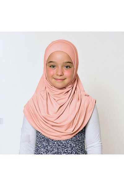ZAHRANUR HİJAB Şal/Eşarfă practică dintr-o singură bucată pentru copil de 6-11 ani