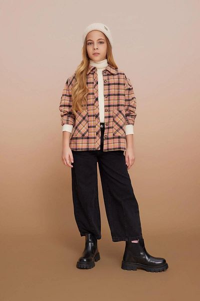 DeFacto Plaid Patterned Girl's Shirt - Long Sleeve, A9543a823wn