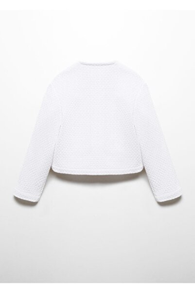 MANGO Kids White Jacket for Kids