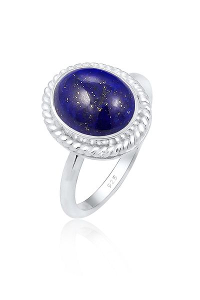 ELLI Ring Cocktailring Lapis Lazuli Edelstein 925er Silber