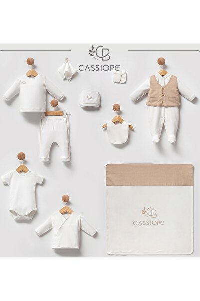 Cassiope ERKEK BEBEK %100 PAMUKLU 1O'LU HASTANE ÇIKIŞI HEDİYELİK KUTULU SET