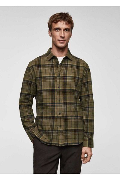 MANGO Man Checked regular fit lumberjack shirt