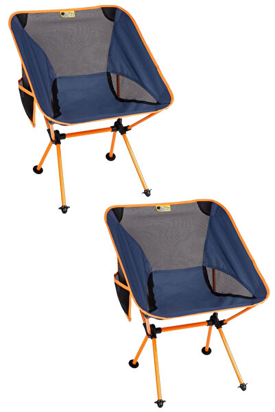 Funky Chairs 2 Adet Pratik Cepli / Çantalı Kamp Sandalyesi  Lacivert