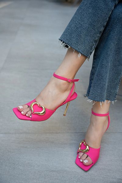 LAMİNTA Fuchsia Sweety - Detaliu inimă cu cataramă pentru gleznă
