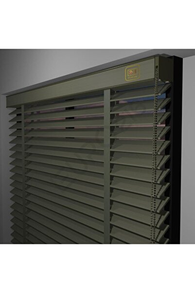 JaluziByEuro216 Redüktörlü / Zincirli Ahşap Jaluzi Perde 50 Mm %100 Ahşap Kur...