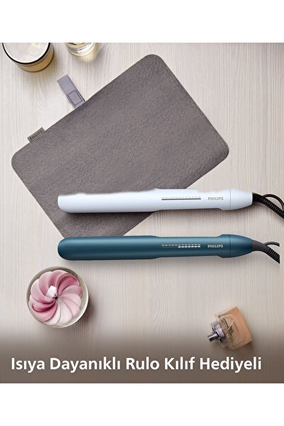 Philips Saç Düzleştirici Bhs732/00,bukle Özelliği,argan Yağı Katkılı,uv Koruması,kılıf Hediyeli