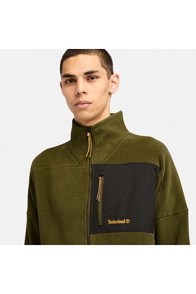 Timberland Ανδρικό πράσινο μπουφάν Fleece - Polartec Mix Media, Full Zip - Tb0a6y 563021