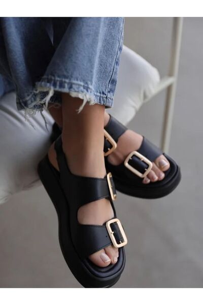 DUXAL SHOES Wedge Heeled Double Strap Buckle Women's Sandals