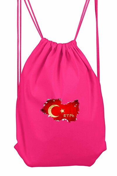 Zeron Tasarım حقيبة ظهر رياضية بعلم تركي ماركة زيرون - BLL4963