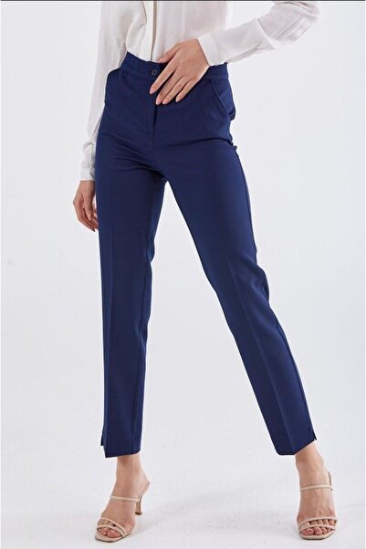 Doque 59055 Önü Cepli Yırtmaçlı Dar Paça Klasik Pantlon Qys Pantolon 59055 #2...