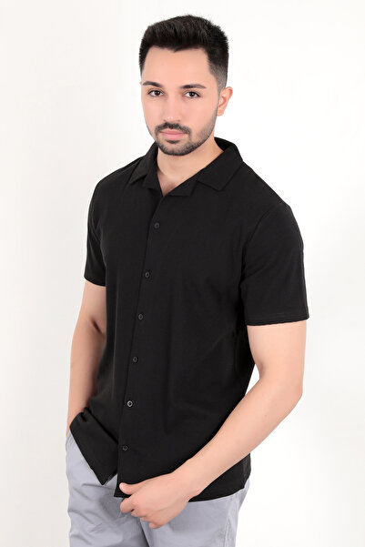 JB John Borners Мъжка риза с къс ръкав и стандартна кройка