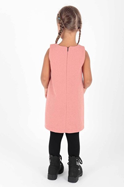 AHENGİM Kids Kız Çocuk Zürafa Baskılı Elbise Ak520567