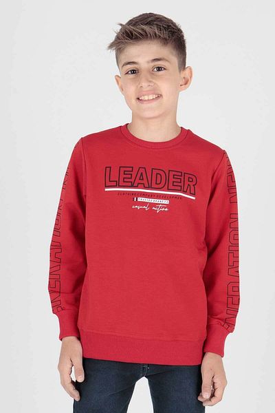 AHENGİM Boy's leader Printed Sweatshirt - Ak15091