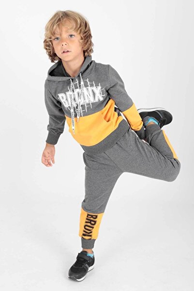 AHENGİM Boy's Bronx Printed Trend tréningruha szett Ak2235