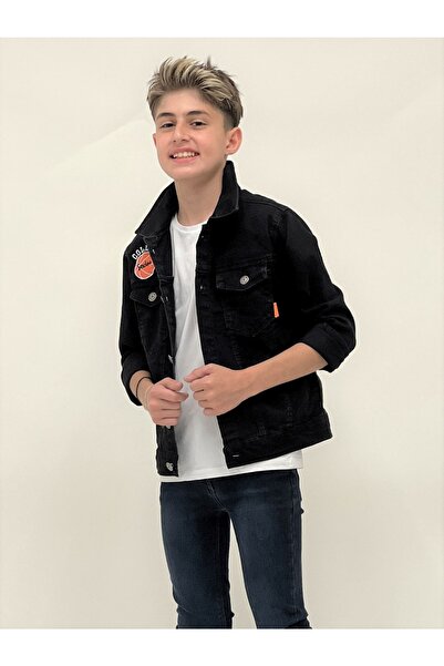 AHENGİM Boy's ColleGe Jean Jacket - Casual Fashion, Λευκό 22366123