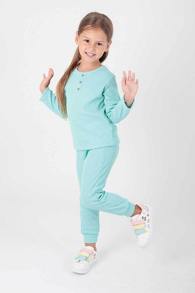 AHENGİM Girl's TrEnDy TracKsuit SEt - ButtonED Ak2204