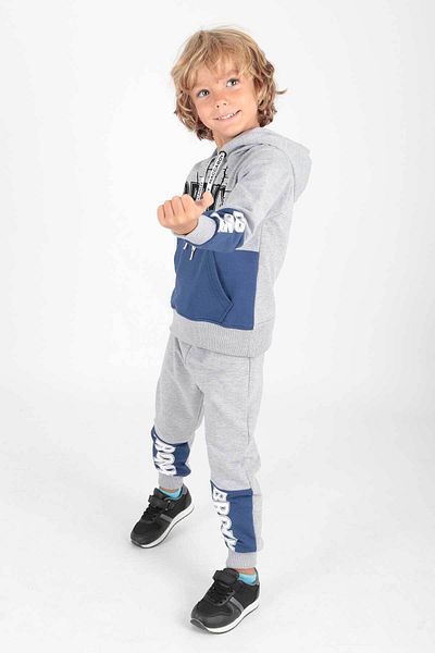 AHENGİM Trend-Trainingsanzug-Set für Jungen mit Bronx-Aufdruck Ak2235
