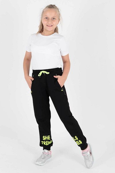 AHENGİM Girl's TrEndy PrintEd SwEatPants - PocKEts, LacEs, Elastics, SKinny LEgs 722422