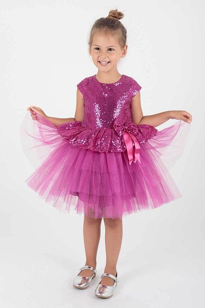 AHENGİM Trendy Girl's Evening Dress - Sequined, Ak2207