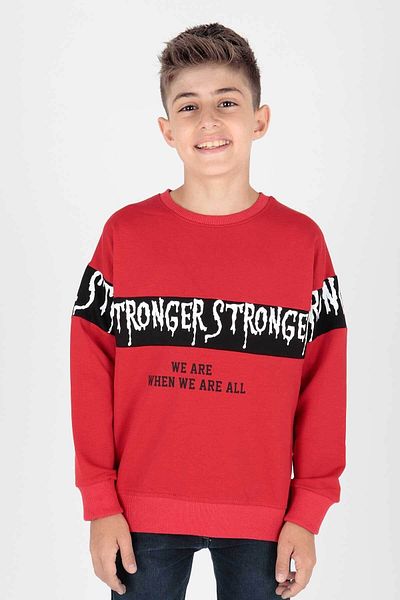AHENGİM Boy's Trend Printed Sweatshirt - Ak15106