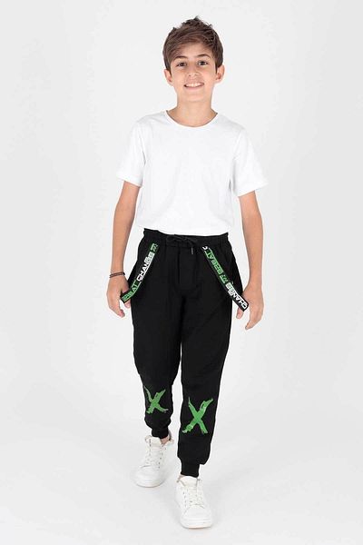 AHENGİM Boy's XX PrintEd Trendy SwEatPants - Elastic Skinny LEg AK2105